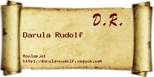 Darula Rudolf névjegykártya